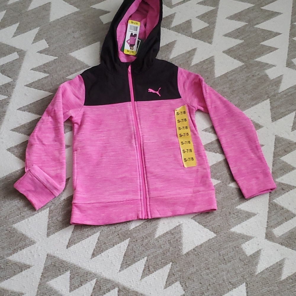 Puma Youth Fleece Hoodie, Size S-7/8, New